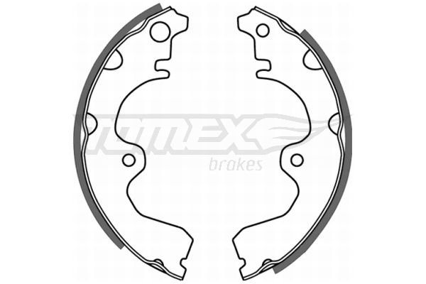 TOMEX BRAKES Bremžu loku komplekts TX 21-08